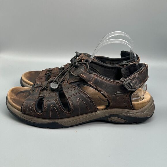 Abeo Sport Anacapa Men\'s 11 Brown Leather Adjustable Straps Fisherman Sandals main image 9